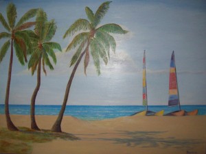 R.D. Burton: Serenity in the Keys (Acrylic on canvas)