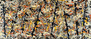 Segment  of work:Jackson Pollock: Blue Poles (1952)