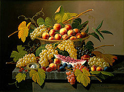 Severin Roesen: "Still Life With a Basket of Fruit" (undated)