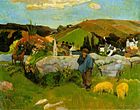 Paul Gauguin: The Swineherd, Brittany (1888)