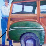 Segment of the "Old Woodie" painting by R.D.Burton