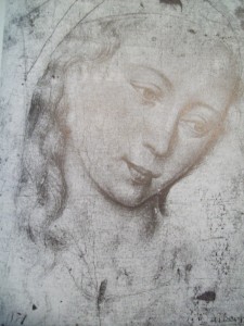 Roger van der Weyden, Head of the Virgin (1455) Silverpoint