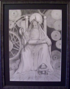 Richard D. Burton: "Grinding Gears of Time" Graphite on Paper