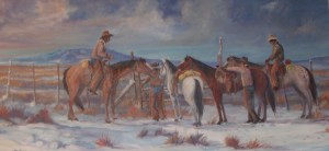 Lynn Burton: "Ready to Ride" (oil on canvas)