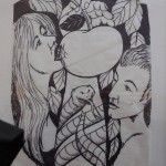 Lynn Burton: Black and White sketch-"Adam and Eve"