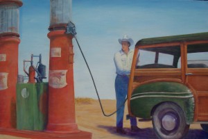 R. D. Burton: "The Old Woodie" (Acrylic on Board~2012)