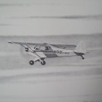 James Frederick: J-3 Piper Cub (Graphite pencil on paper) Smithsonian