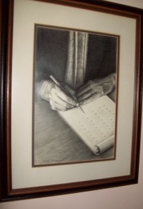 Artist: James Frederick: "The List" (Graphite on paper)