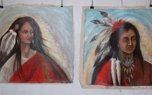 Lynn Burton: American Indians (Oil on Canvas)