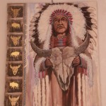 Lynn Burton: Chief and Skull (oil on Canvas)