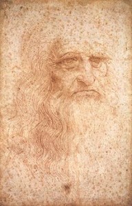 Leonardo da Vinci: Self-portrait in red chalk, Royal Library of Turin (1512)