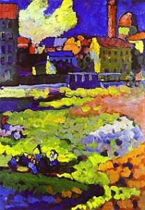 Wassily Kandinsky: Munich-Schwabing with the Church of St. Ursula (1908)