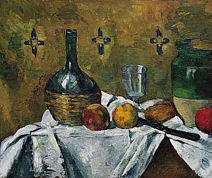 Paul Cezanne: Flask, Glass, and Jug