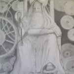 Richard D. Burton: Grinding Gears of Time (Graphite on Paper) 2012