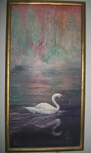 Lynn Burton: Swan Lake Reflection ~Oil on Canvas