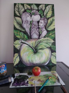 Adam and Eve, in progress