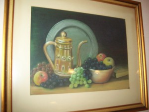 James Fredrick: Plate, Fruit, and Coffee Pot
