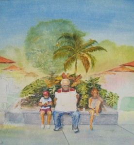 Richard D. Burton: Watercolor in progress