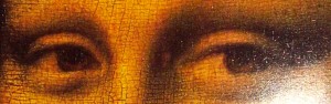 Mona Lisa Eyes: Photographed segment of painting 