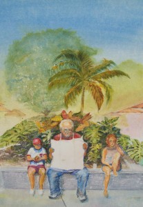 Segment of Pappy's Break Richard D. Burton: Watercolor