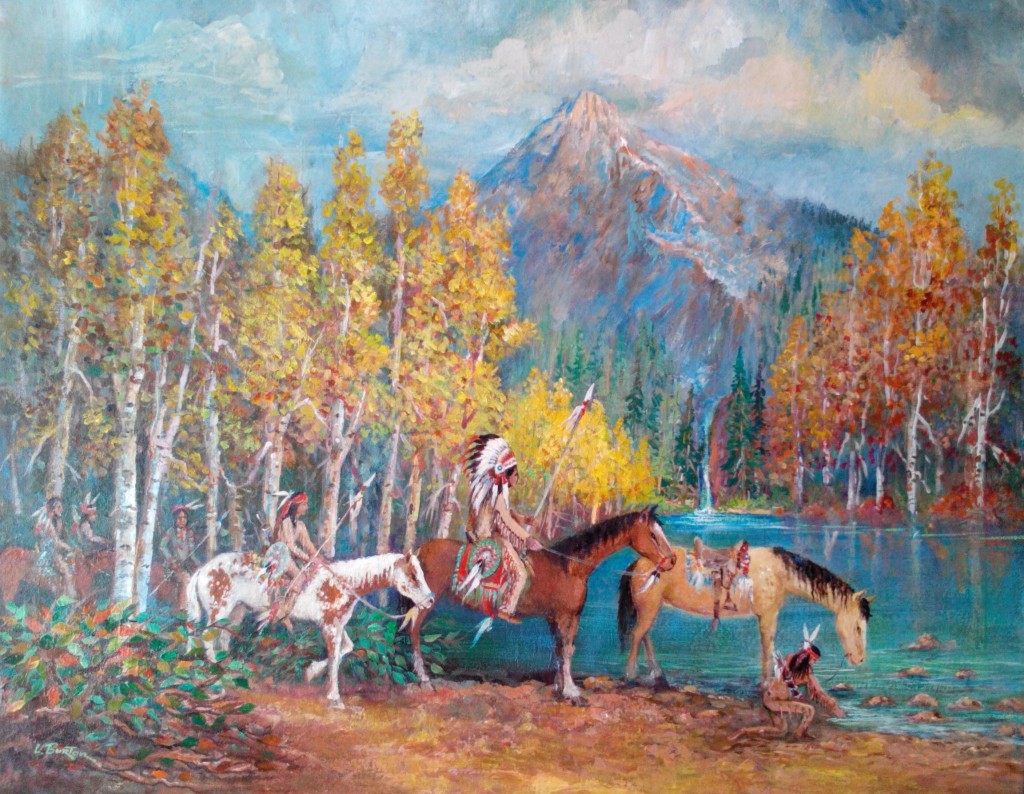 Indian Falls: Oil on Canvas; Lynn Burton