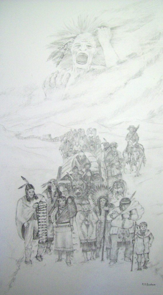 Graphite Drawing: Wailing Spirit - Trail of Tears