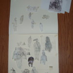 Cut outs of different figures for graphite composition