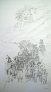 Anguished Spirit (Trail of Tears) Graphite on Paper