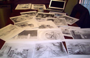 graphite drawings for Curse of St. Croix (Prologue)